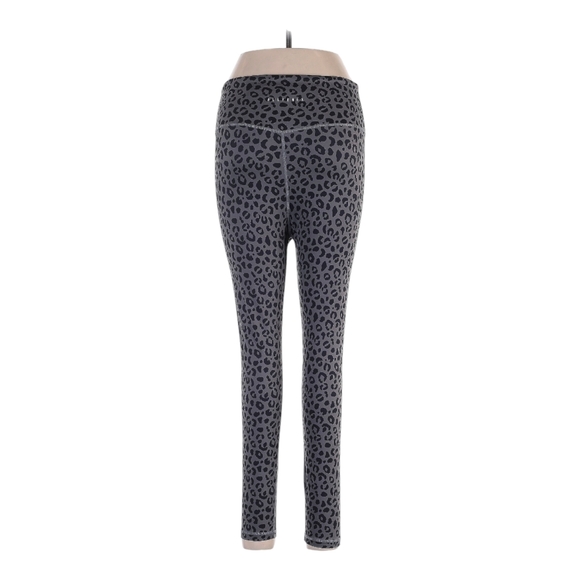 ALL FENIX Gray & Black Leopard Print Active Leggings - Picture 2 of 2